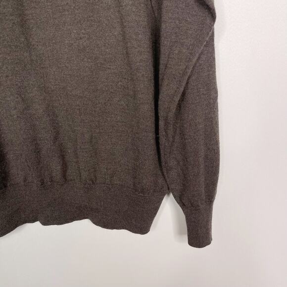 Peter Millar Mens XXL Brown Crown Soft Merino Wool Silk Quarter Zip Sweater 2XL - Picture 4 of 9